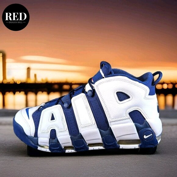 Nike Air More Uptempo 96 Shoes Olympic 2024 Navy White FQ8182-100 - Men\'s Sz 12